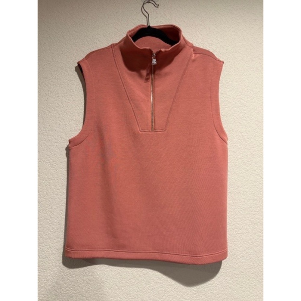 Varley Magnolia Half Zip Tank 2.0 DoubleSoft Pullover Vest Clay XL VAR02776